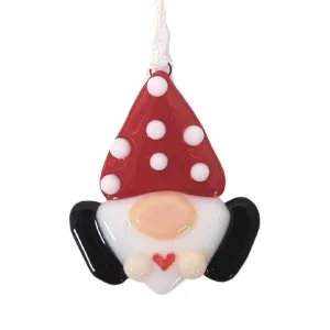 Fused Glass Ornament - Gnome