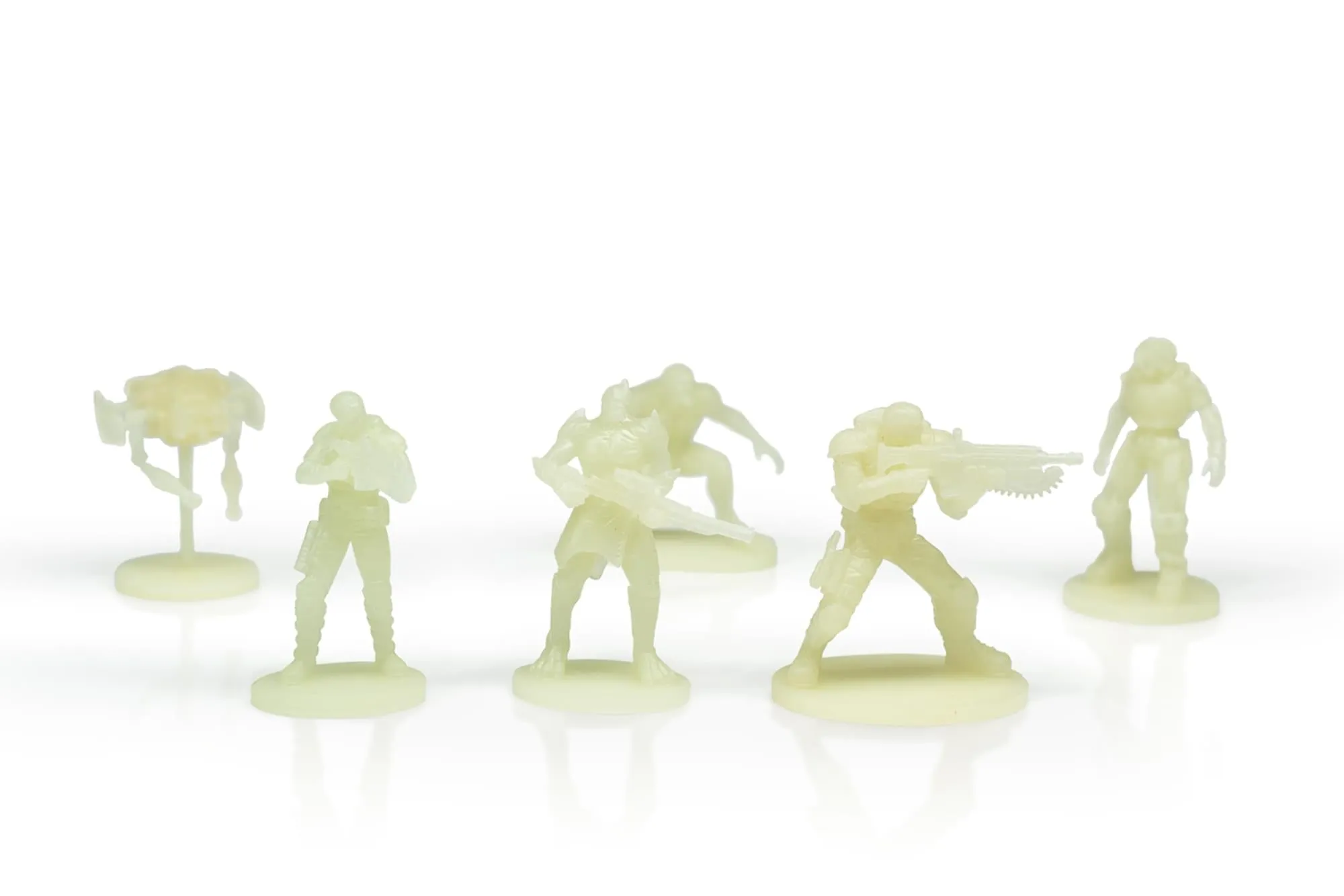 Gears of War Nanoforce Army Builder Figure Collection - 6 Pack - Glow In The Dark