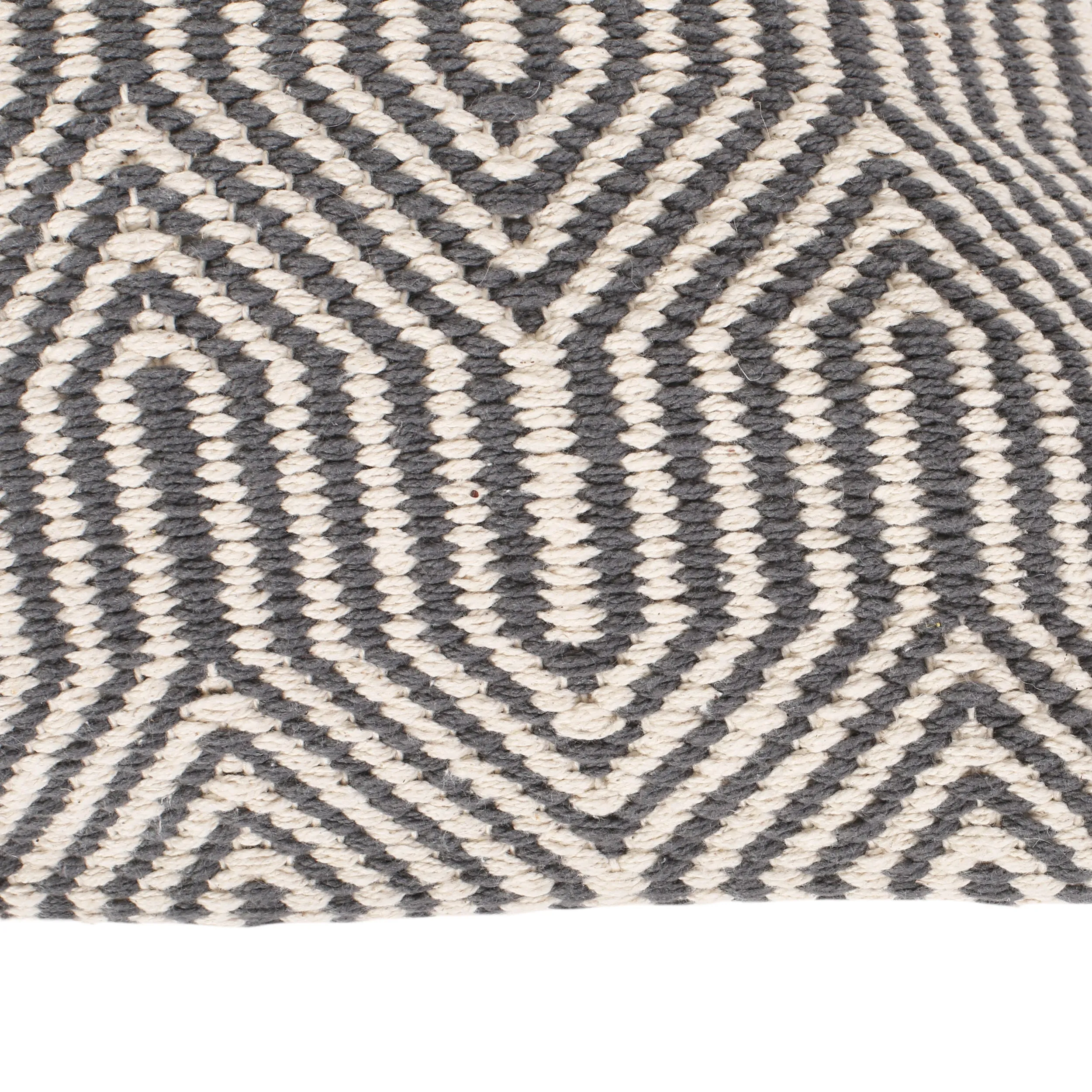 Gina Boho Cotton Throw Pillow (Set of 2), Gray and White