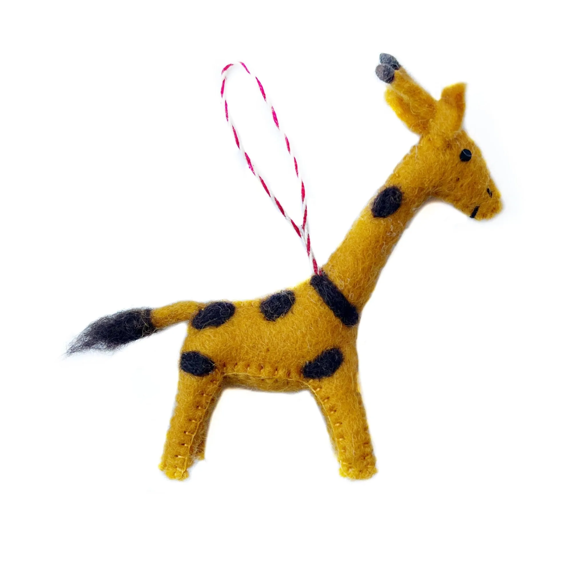 Giraffe Ornament, Felt Wool