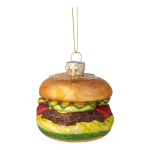 Glass Hamburger Ornament