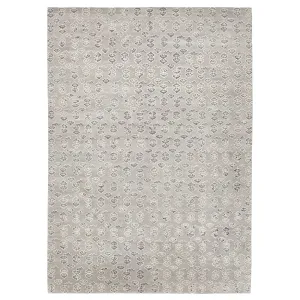 Grey Nu Vibrant Geometric Modern Tibetan Wool Rug - 10' x 14'