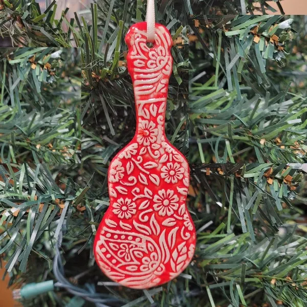 Guitar Ceramic Ornament