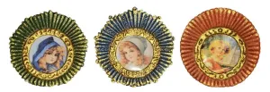 HALO ROUND FRAME ORNAMENTS (set of 3)