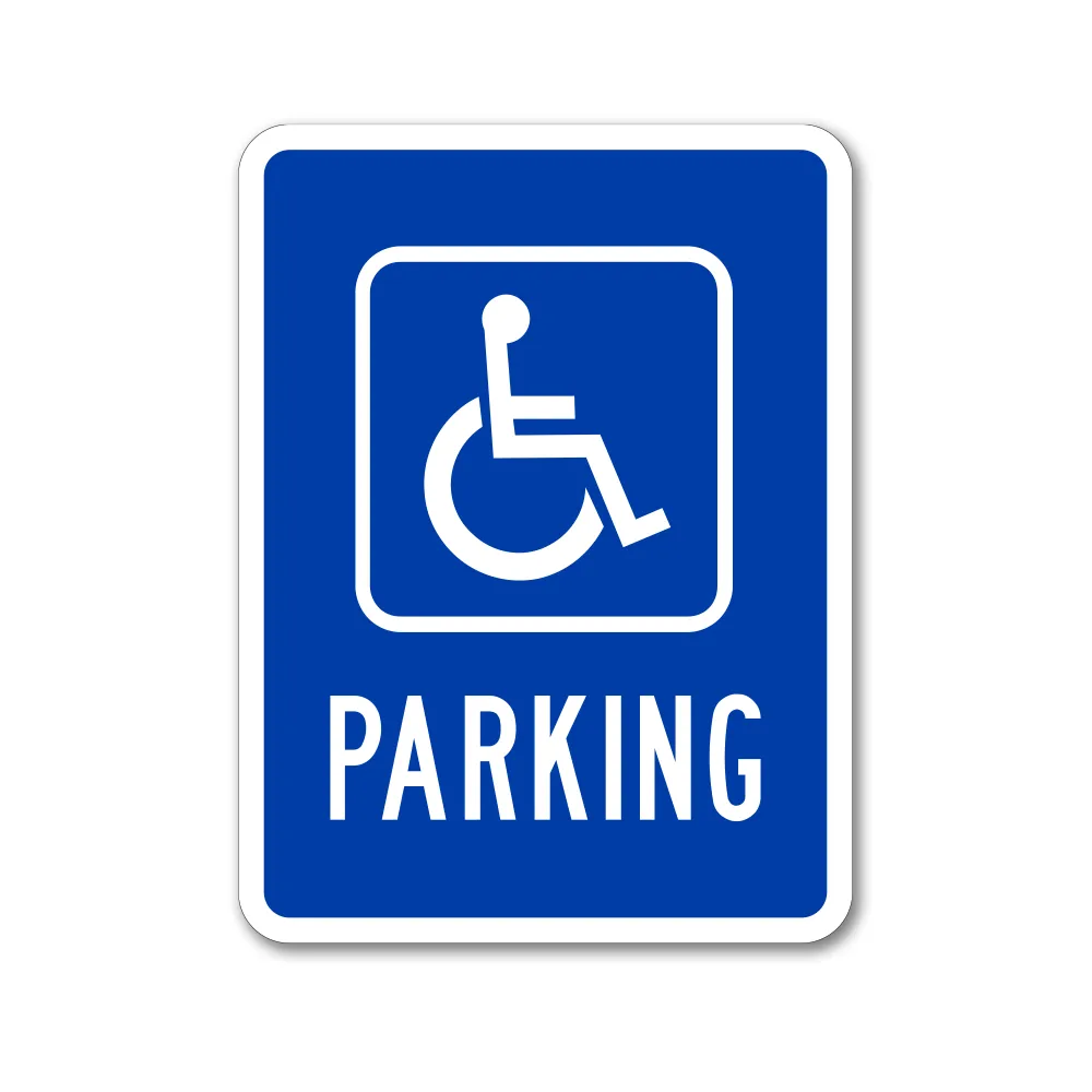 Handicapped Parking on Blue Sign