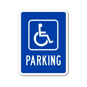 Handicapped Parking on Blue Sign