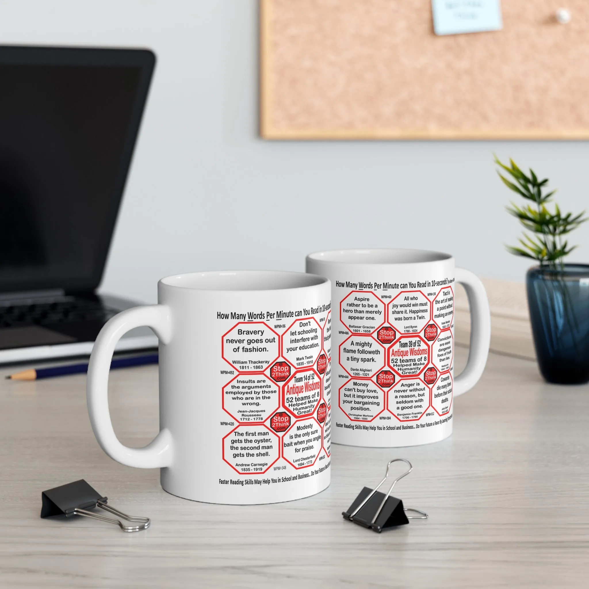 How Fast Can You Read Mug Wisdoms?   ...Teams 14 39 of 52   - Drink Wisely at Stop2Think.com
