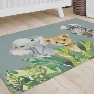 Leafy Jungle Nursery Rug