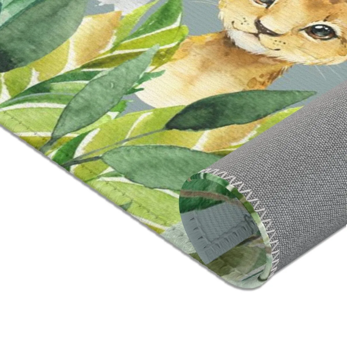 Leafy Jungle Nursery Rug