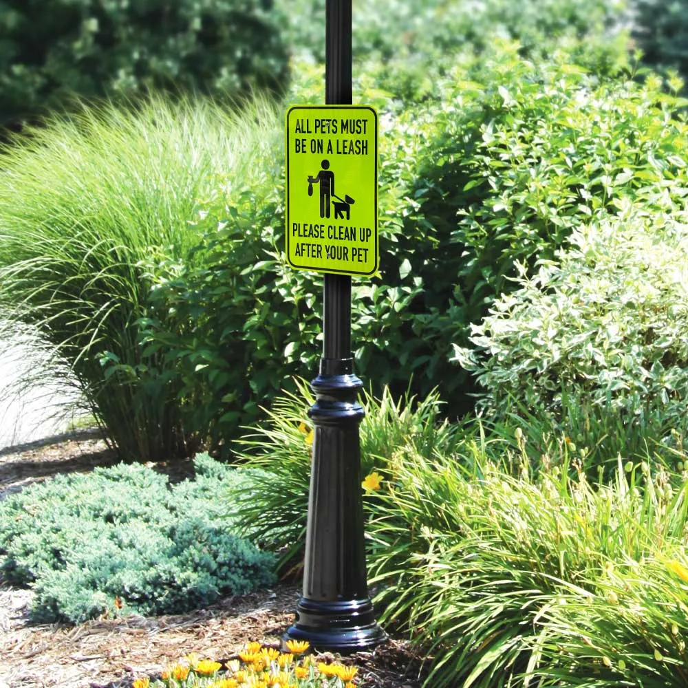 Leash and Clean Up After Your pet Sign
