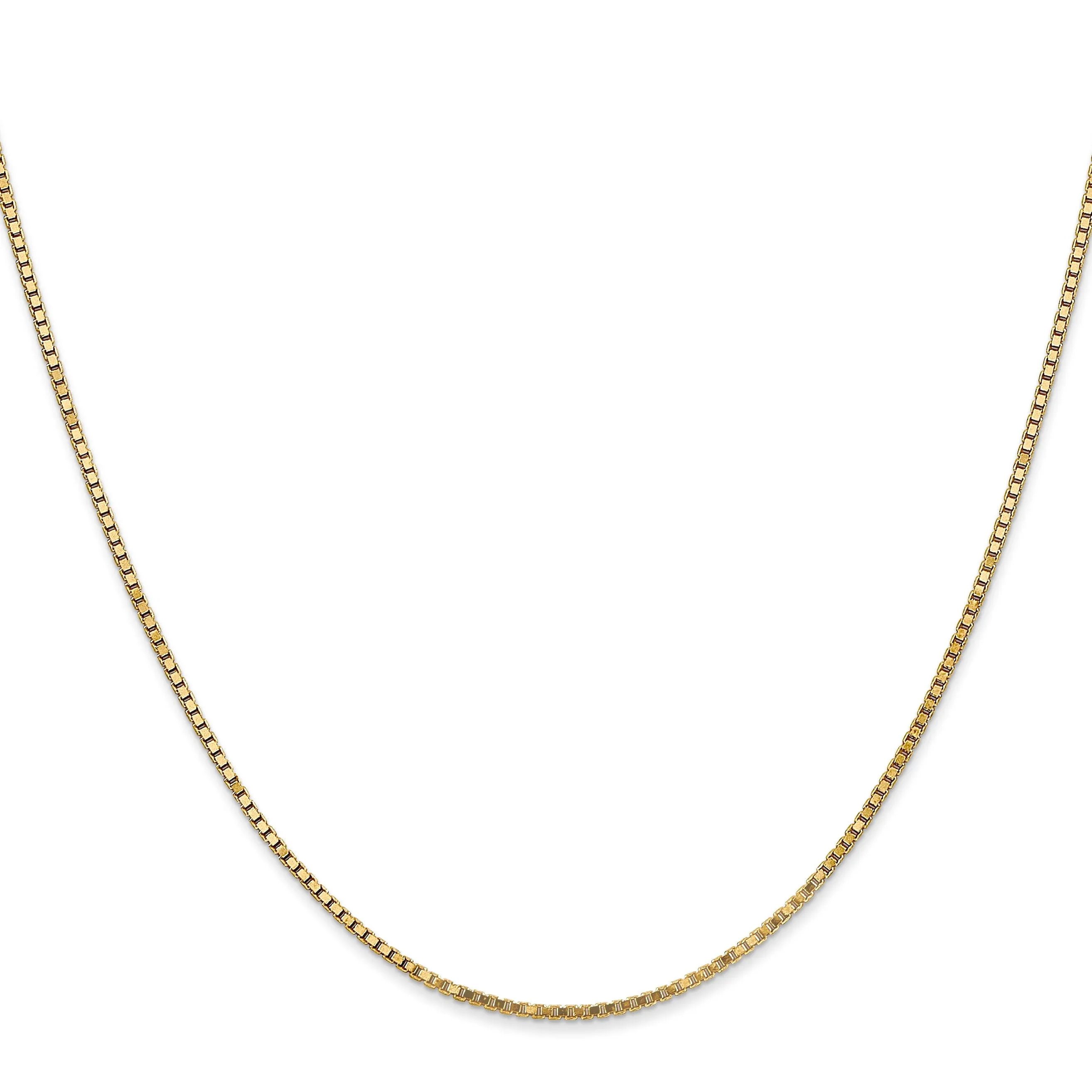 Leslie 14k Yellow Gold 1.3 mm Medium Box Chain