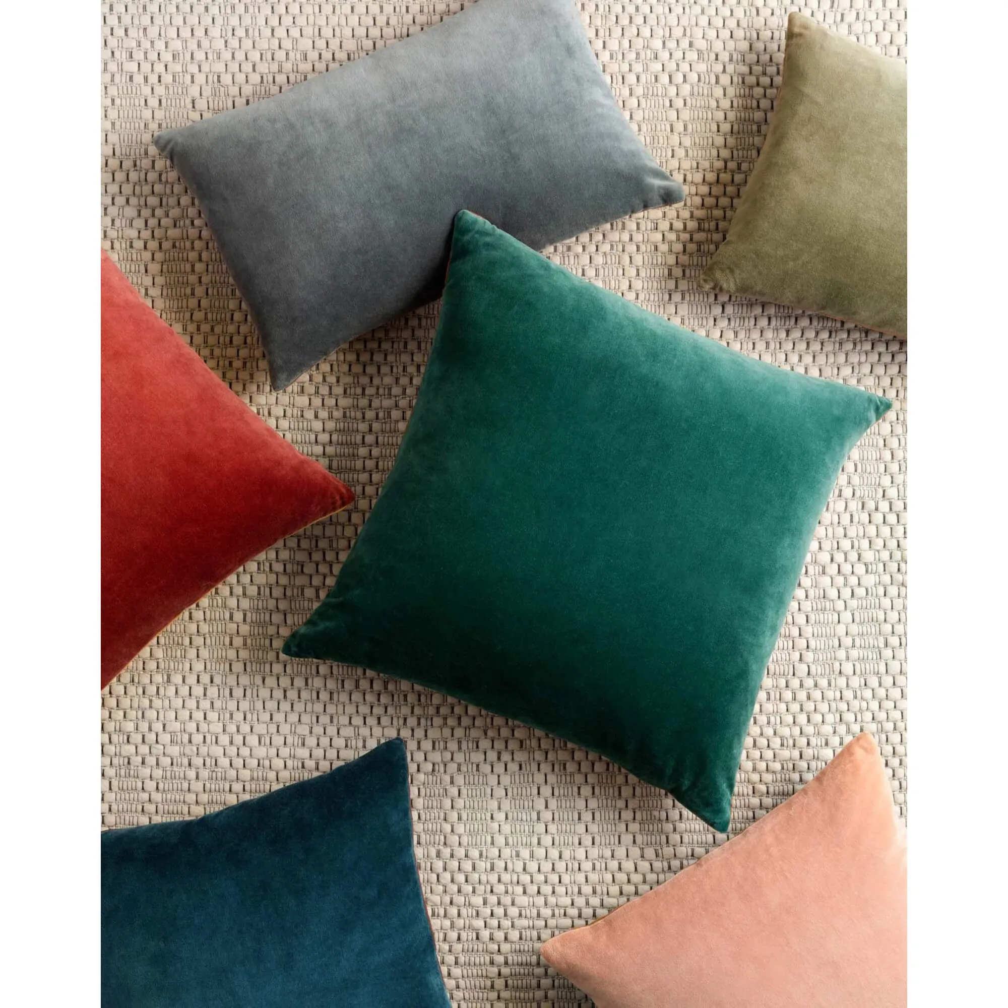 Magnolia Home by Joanna Gaines x Loloi Denim and Tan Lumbar Pillow