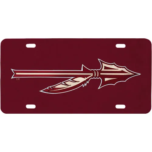 MIRRORED LICENSE TAG W/SPEAR GAR