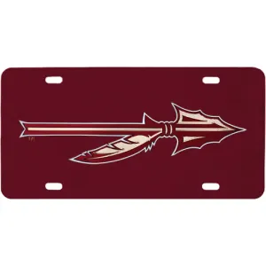 MIRRORED LICENSE TAG W/SPEAR GAR