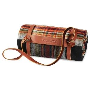 Motor-Robe Blanket with Leather Carrier (Acacia Plaid)