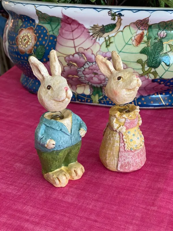 Mr. & Mrs. Bunny Bobbleheads