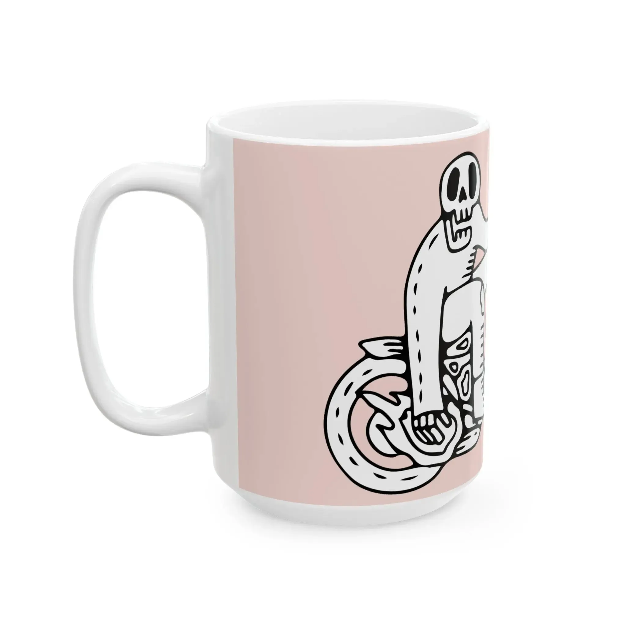 Mug, Ghost Ryder Ceramic (11oz, 15oz) (Complementary Pink)