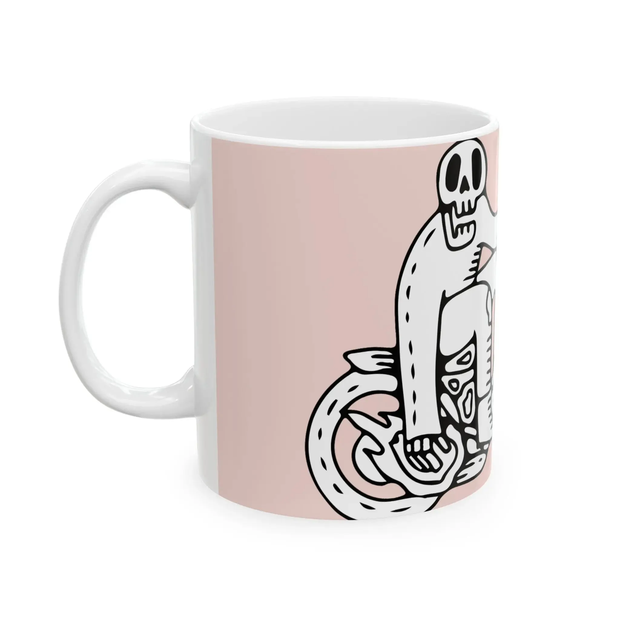 Mug, Ghost Ryder Ceramic (11oz, 15oz) (Complementary Pink)