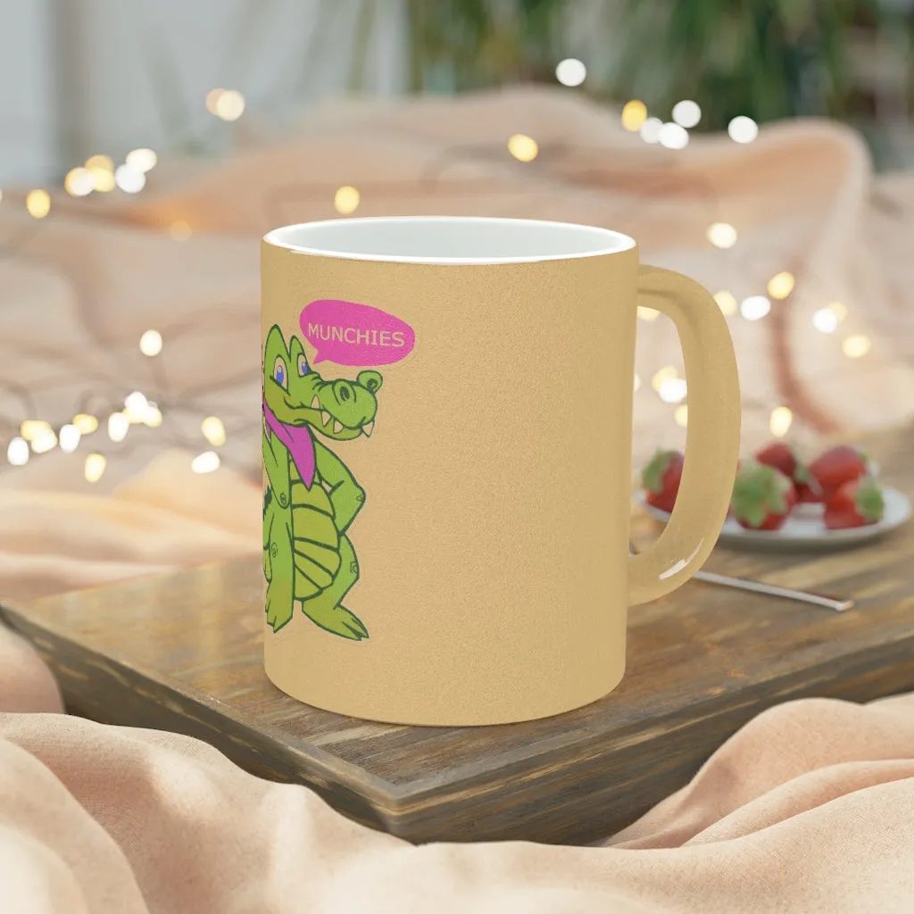 Munchies the Crocodile Metallic Mug (Silver / Gold)