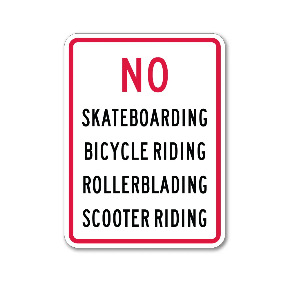 No Skateboarding Sign