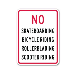 No Skateboarding Sign