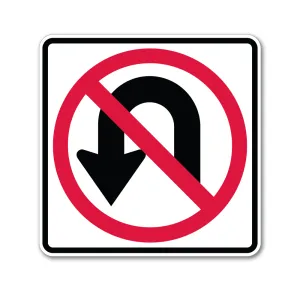 No U Turn Symbol Sign