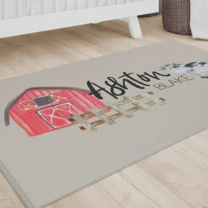 On the Farm Personalized Nursery Rug