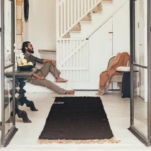 Otto Jute Runner | Black