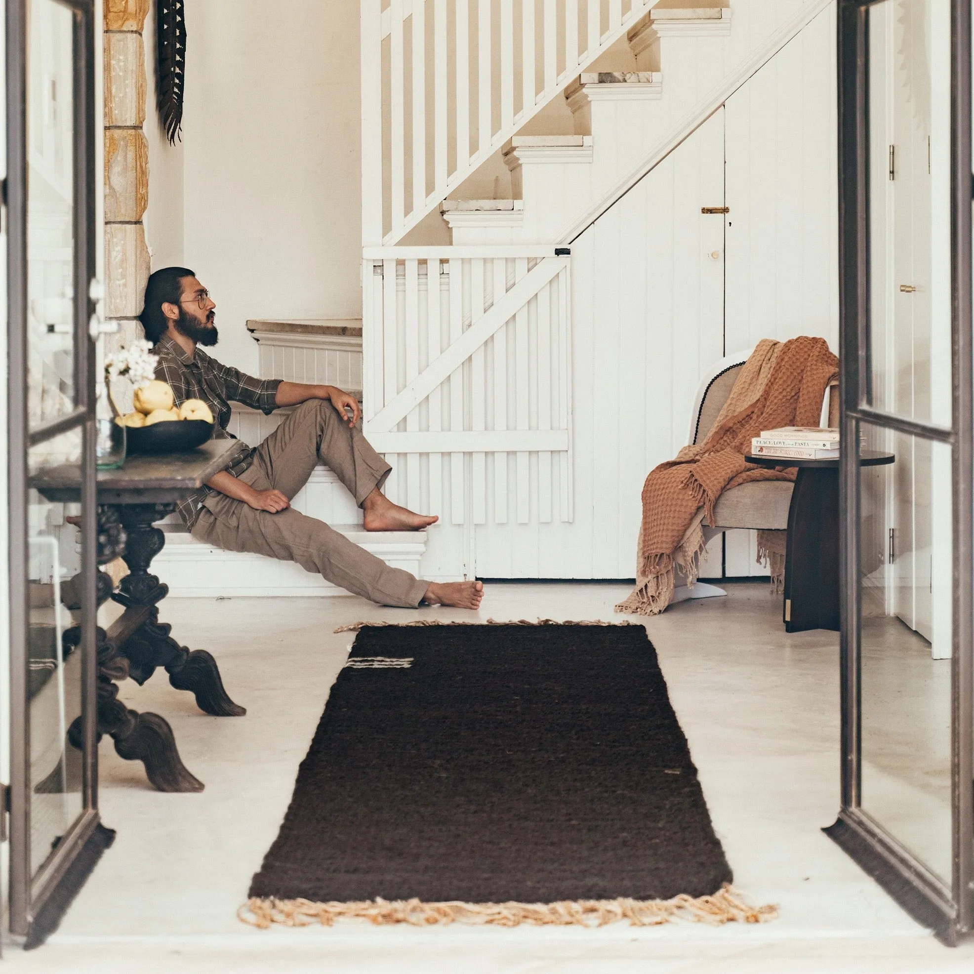 Otto Jute Runner | Black