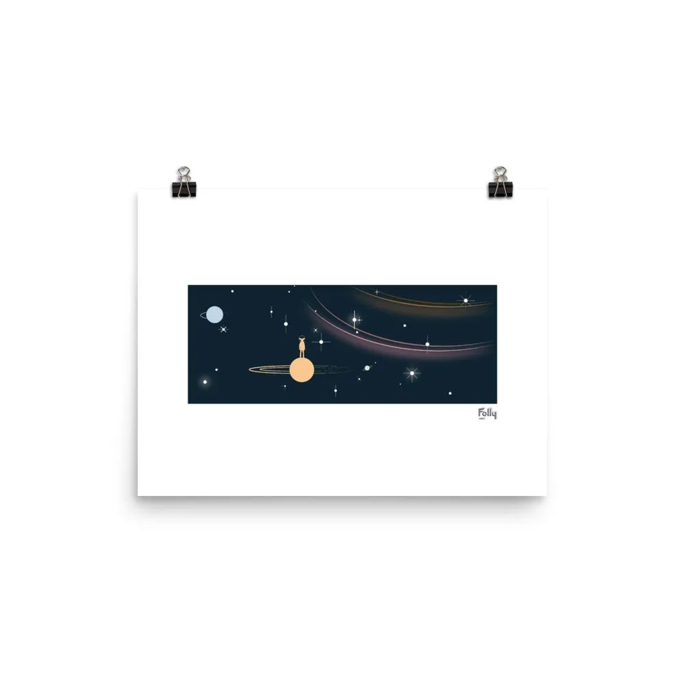 Pig on Uranus 12x16 w/o Frame: Blue