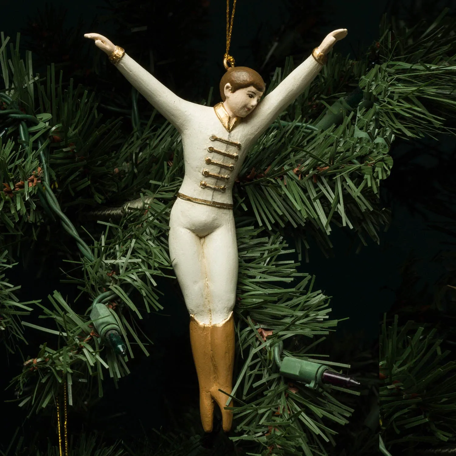 PRINCE ORNAMENT, WHITE & GOLD
