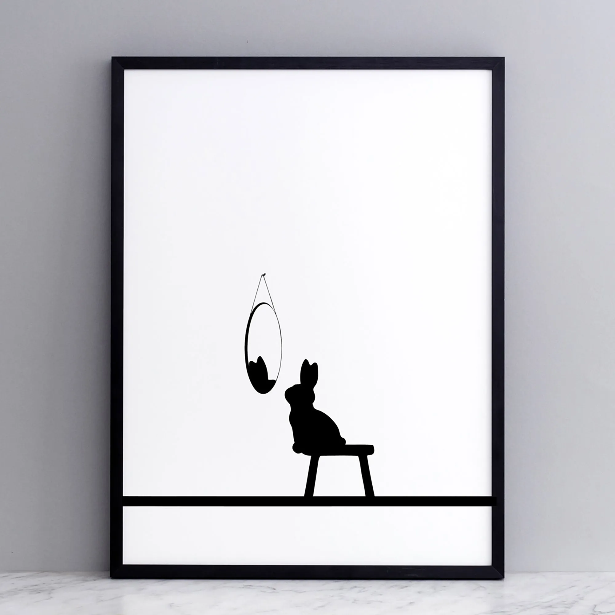 Reflective Rabbit Print
