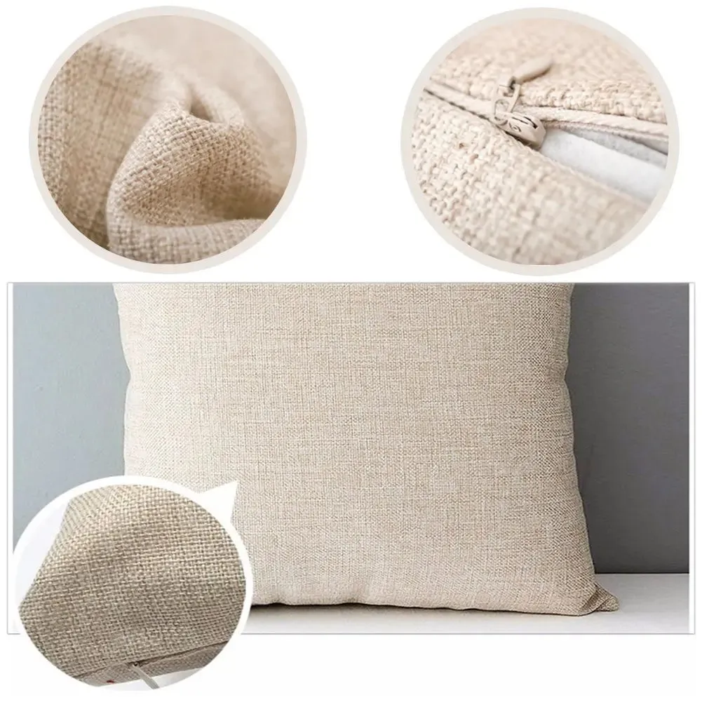 Retro Cow Pattern Linen Pillowcase, Living Room Sofa Cushion Cover