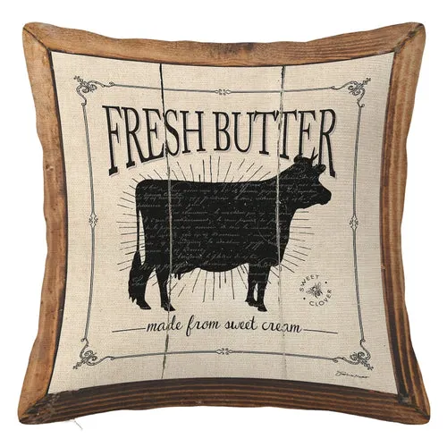 Retro Cow Pattern Linen Pillowcase, Living Room Sofa Cushion Cover