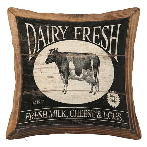 Retro Cow Pattern Linen Pillowcase, Living Room Sofa Cushion Cover