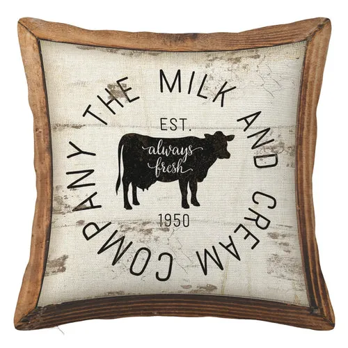 Retro Cow Pattern Linen Pillowcase, Living Room Sofa Cushion Cover