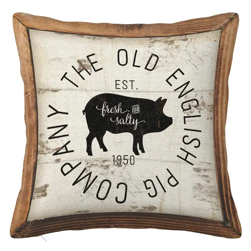 Retro Cow Pattern Linen Pillowcase, Living Room Sofa Cushion Cover