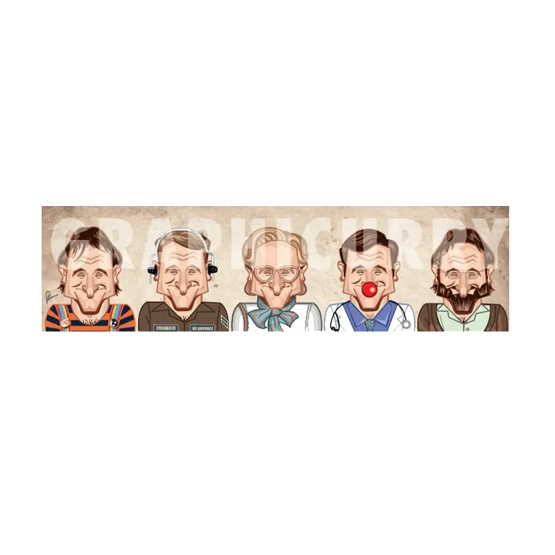 Robbin Williams A4 Laminate Graphicurry