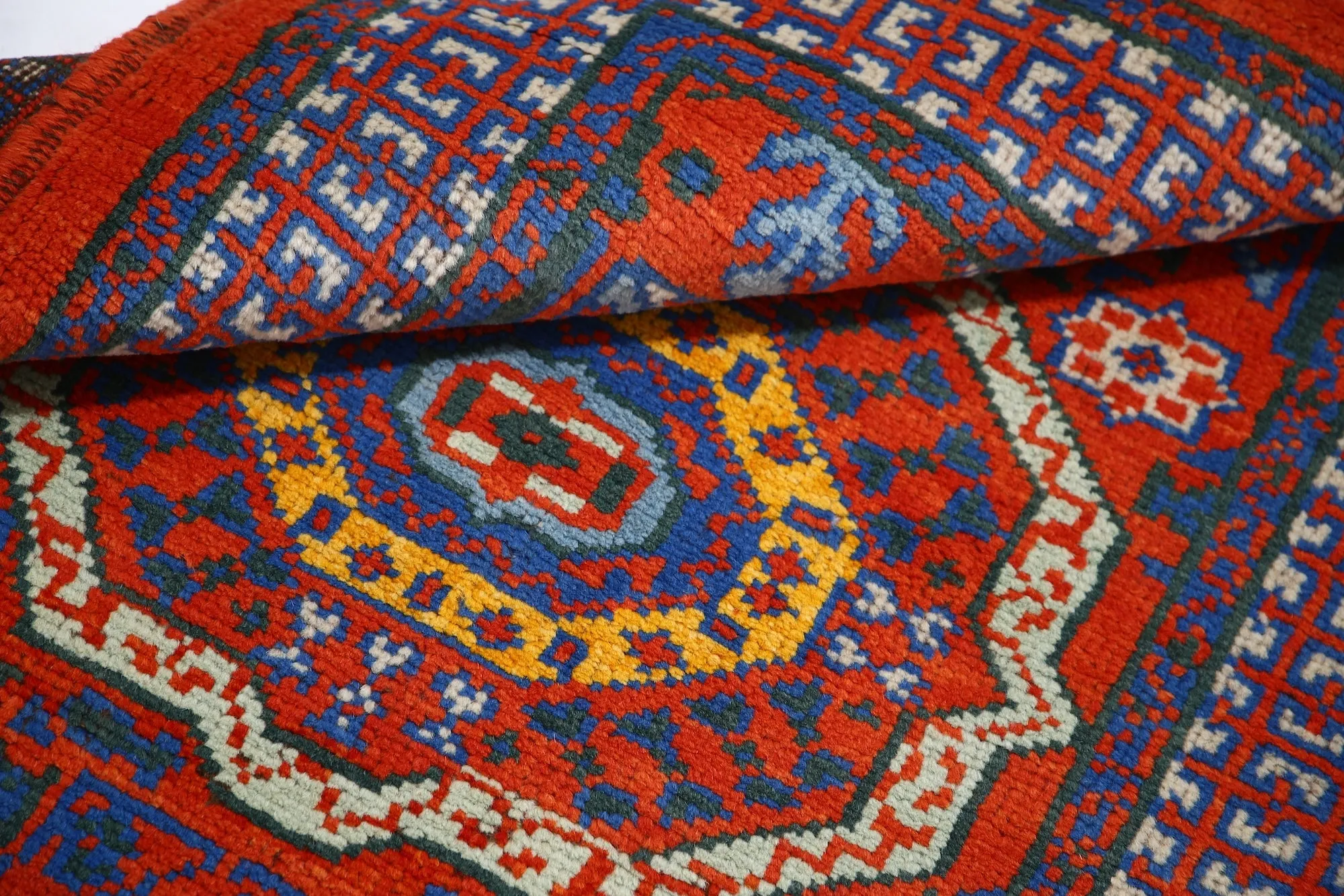 Rust Baluch Revival Hand Knotted Rug