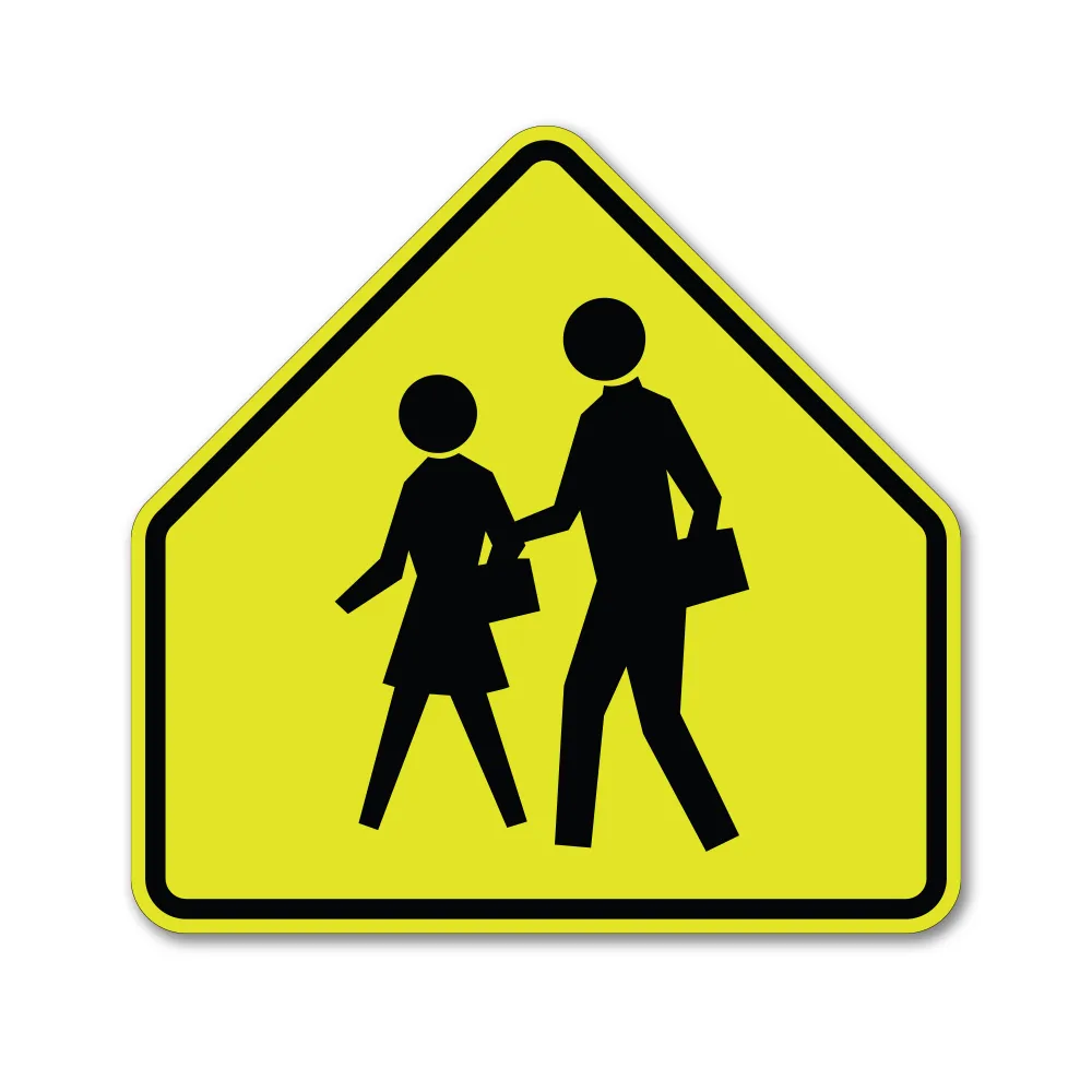 School Pedestrian Crossing Sign