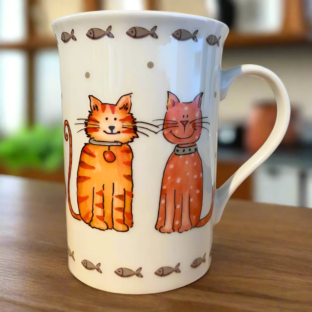 Set of 2 Faithful Friends Fine China Mugs with Gift Box