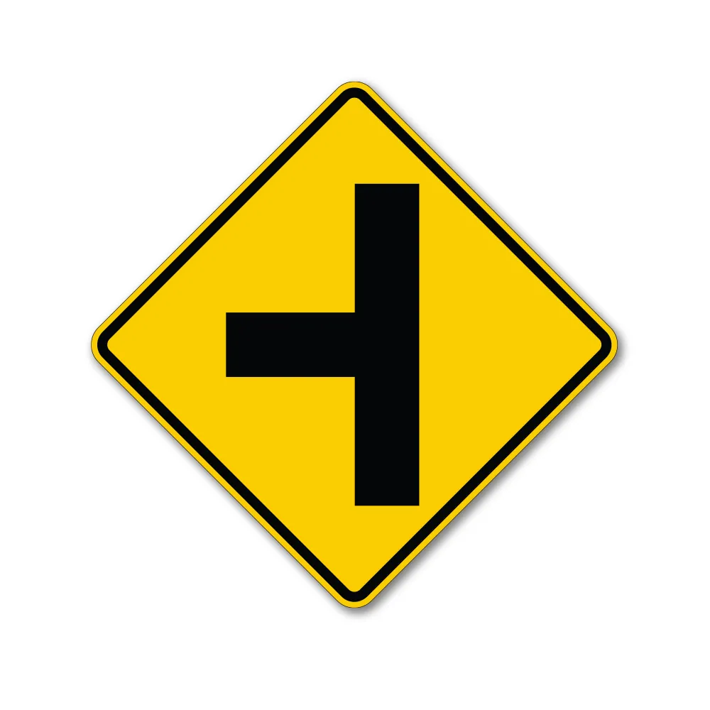 Side Road Left Symbol Traffic Sign