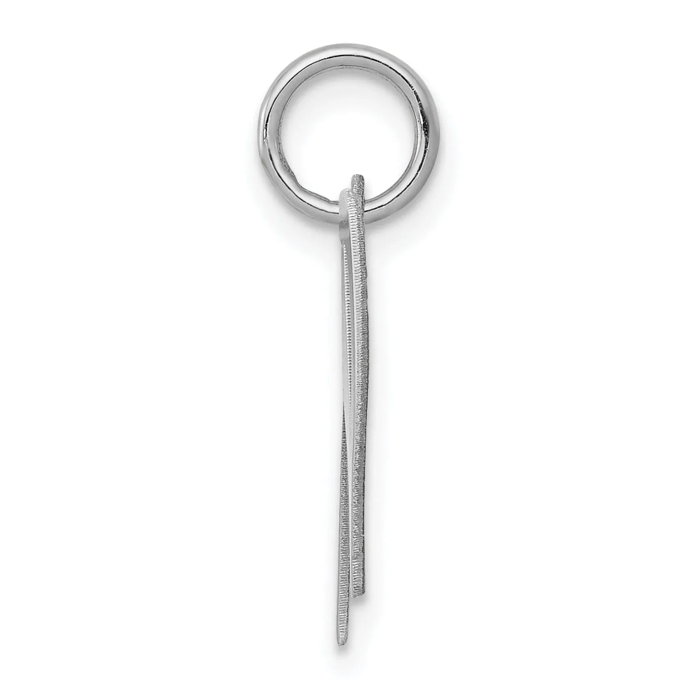 Silver Medium Fancy Script Initial W Charm