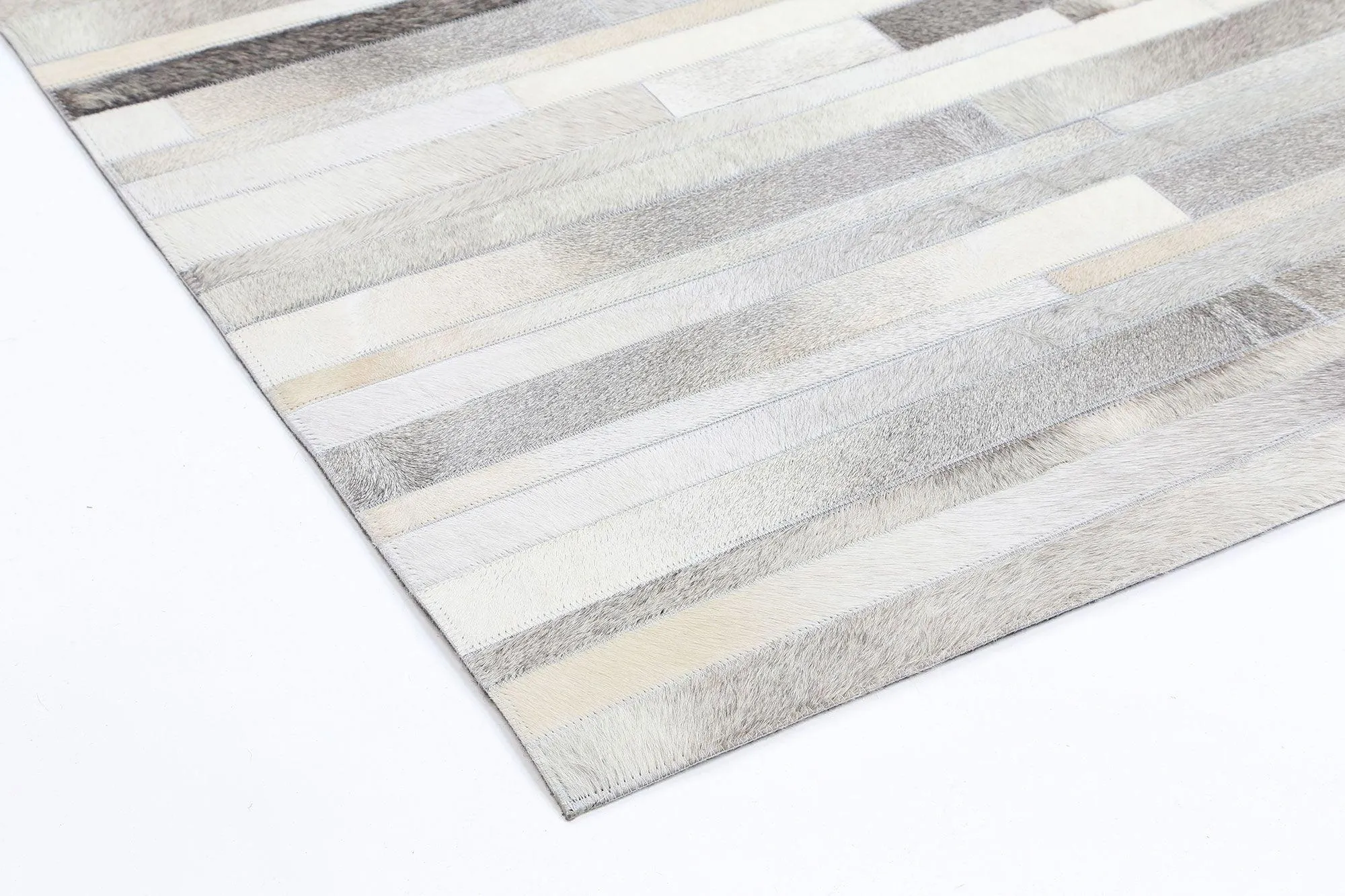 Sky Leather Cowhide Bricks Rug 160x230 cm