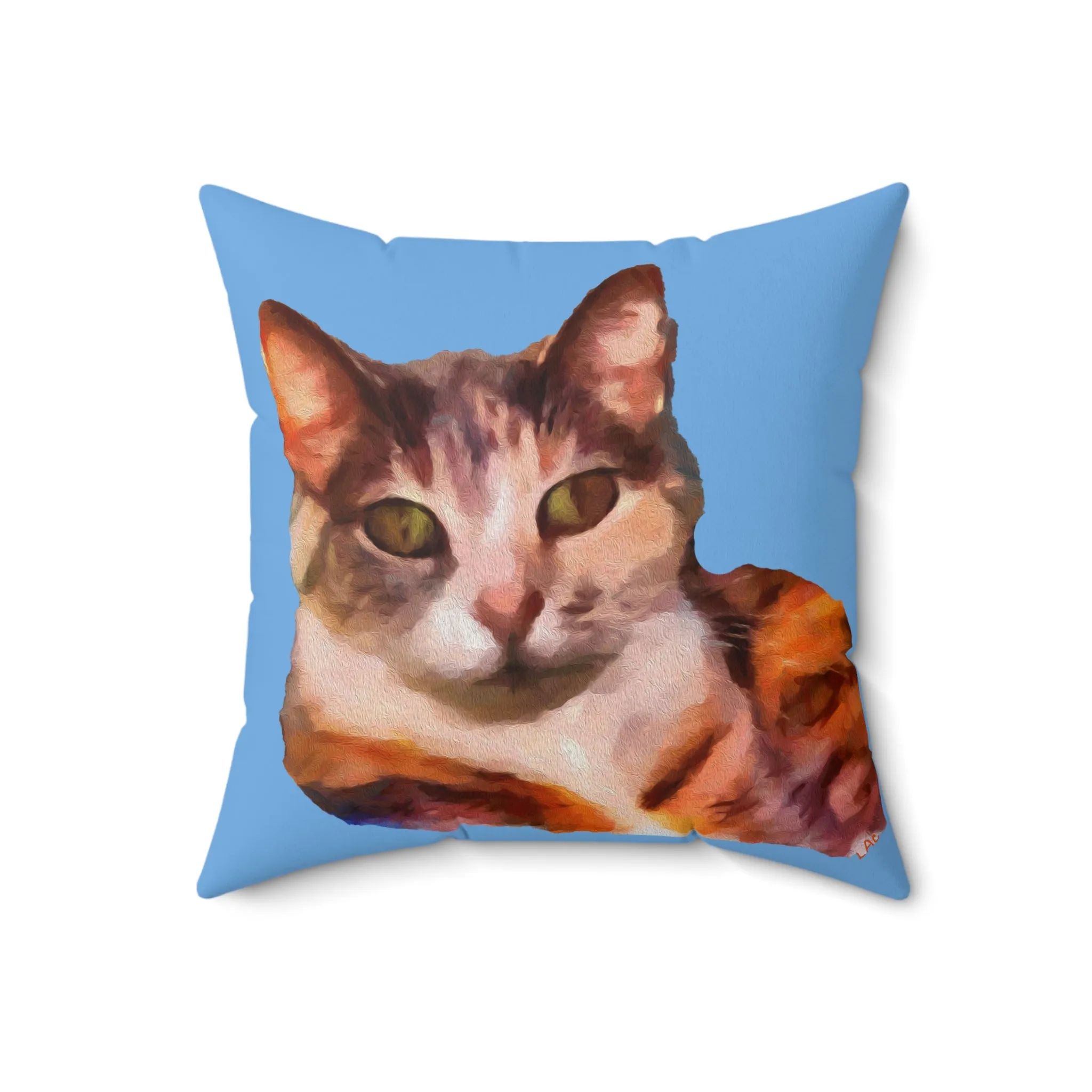 Smidget the Cat - Spun Polyester Throw Pillow