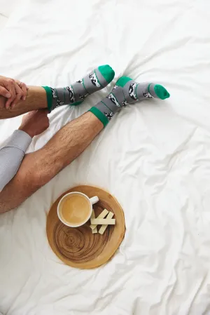 Sock ~ Cow ~ Light Grey