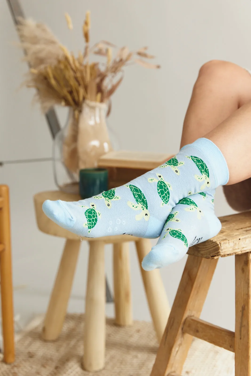 Sock ~ Turtle ~ Blue