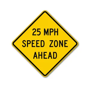 Speed Zone Ahead Traffic Sign