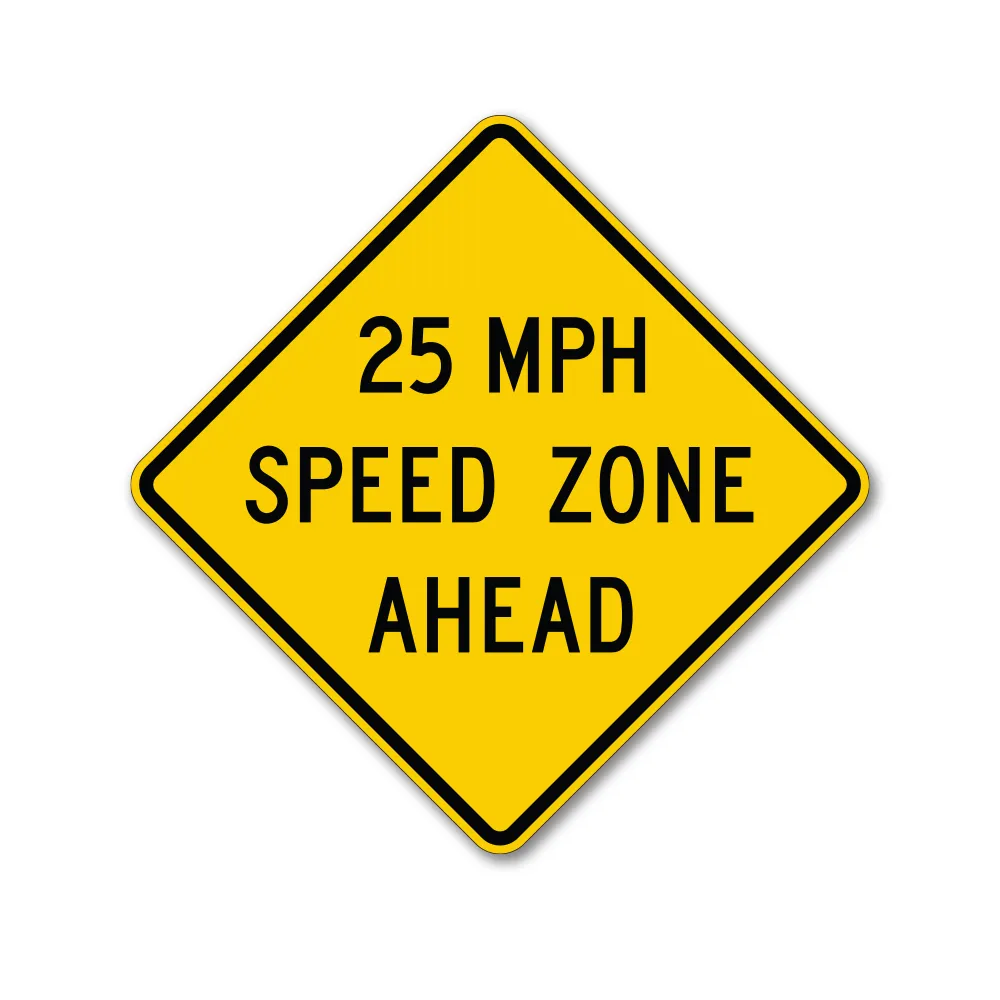 Speed Zone Ahead Traffic Sign