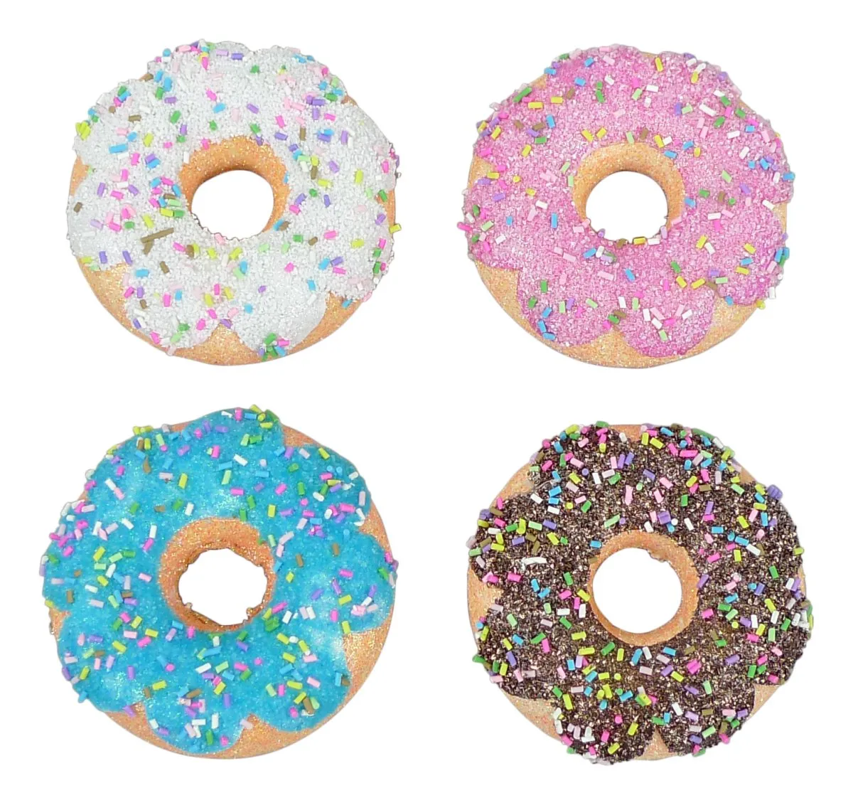 Sprinkle Donut Ornaments, Bag of 4